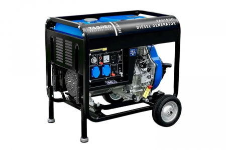 Generatoare / motoare benzina - Generator curent 6.7kW 6700W 230v +pornire electrica motor diesel motorina 15 CP (TA6700D)