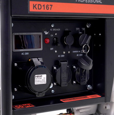Generator curent 6kW 6000W 230V12V+pornire electrica la cheie motor diesel motorina 8CP (KD167) [7]