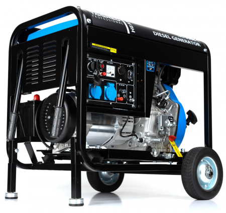 Generatoare / motoare benzina - Generator curent 5kW 5000W 230v + pornire electrica motor diesel motorina 10 CP (TA7350D)