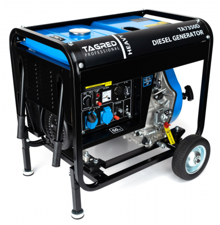 Generator curent 5kW 5000W 230v + pornire electrica motor diesel motorina 10 CP (TA7350D) [2]