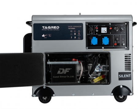 Generator curent 5kW 5000W 230v + roti +pornire electrica motor diesel motorina 10CP (TA7350DS) [9]