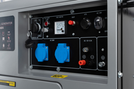 Generator curent 5kW 5000W 230v + roti +pornire electrica motor diesel motorina 10CP (TA7350DS) [3]