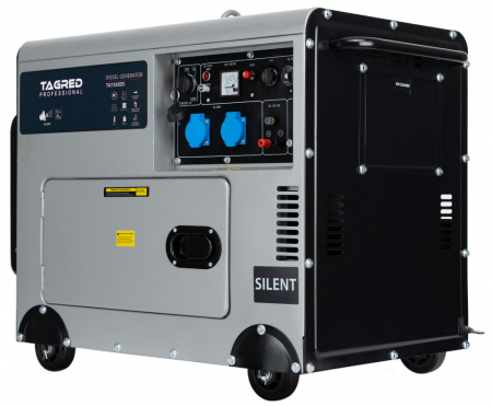 Generator curent 5kW 5000W 230v + roti +pornire electrica motor diesel motorina 10CP (TA7350DS) [5]