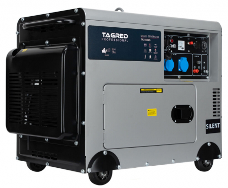 Generator curent 5kW 5000W 230v + roti +pornire electrica motor diesel motorina 10CP (TA7350DS) [4]