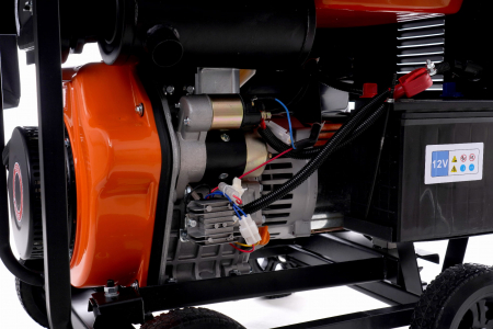 Generator curent 7.5kW 7500W 230V12V+pornire electrica la cheie motor diesel motorina 7.5CP (KD168) [3]