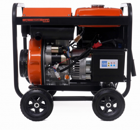 Generator curent 7.5kW 7500W 230V12V+pornire electrica la cheie motor diesel motorina 7.5CP (KD168) [5]