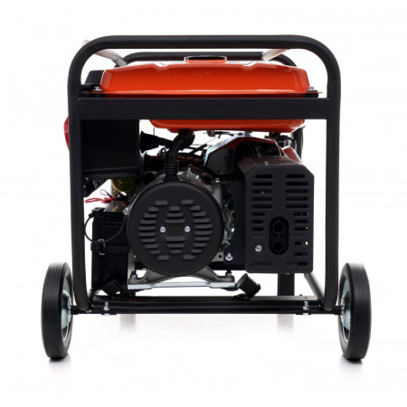 Generator curent 7kW 7000W 230V 380V 12V + pornire electrica la cheie + manere si roti motor benzina 15CP (KD3144) [10]