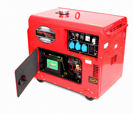 Scule electrice - Generator curent 7kW 7000W 230V+ATS+pornire electrica motor diesel motorina 10CP (KD123_2K)