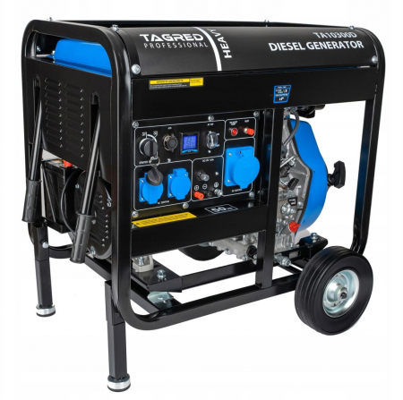 Generatoare si motoare - Generator curent 7kW 7000W 230v + pornire electrica motor diesel motorina 14 CP (TA10300D)