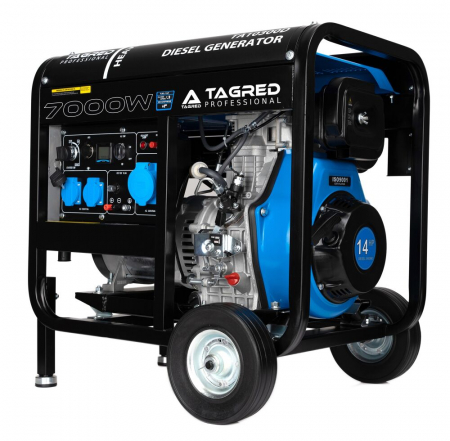 Generator curent 7kW 7000W 230v + pornire electrica motor diesel motorina 14 CP (TA10300D) [3]