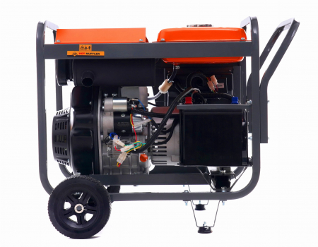 Generator curent 8kW 8000W 230V-380V 12V+pornire electrica +roti si maner, motor diesel 10.8CP (KD126-) [4]