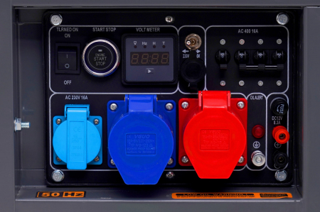 Generator curent 8kW 8000W 230V-380V 12V+pornire electrica +roti si maner, motor diesel 10.8CP (KD126-) [9]