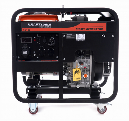 Generator curent 9kW 9000W 230V+pornire electrica motor diesel motorina 12CP (KD169) [7]