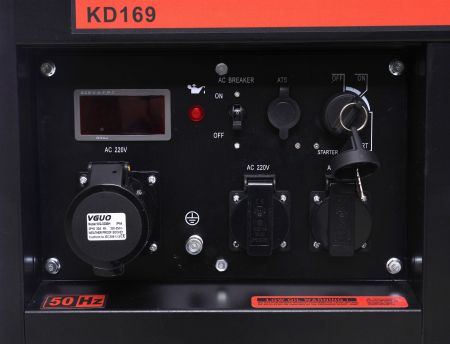 Generator curent 9kW 9000W 230V+pornire electrica motor diesel motorina 12CP (KD169) [8]