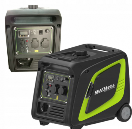 Generatoare / motoare benzina - Generator curent cu invertor inverter 4.9kw 4900W 230V 12V motor pe benzina (KD686)