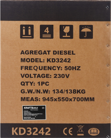 Generator diesel monofazat 7kW cu ATS, 230V, pornire electrica, carcasa insonorizata (KD3242) [30]
