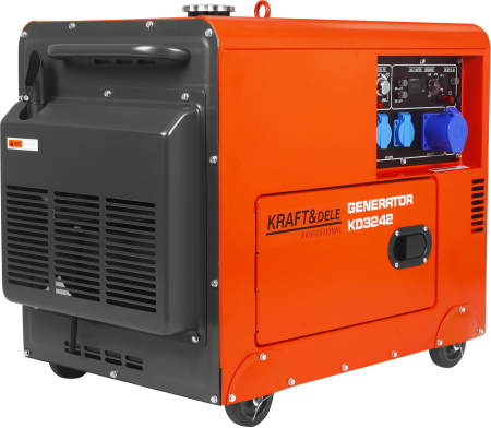 Generator diesel monofazat 7kW cu ATS, 230V, pornire electrica, carcasa insonorizata (KD3242) [2]