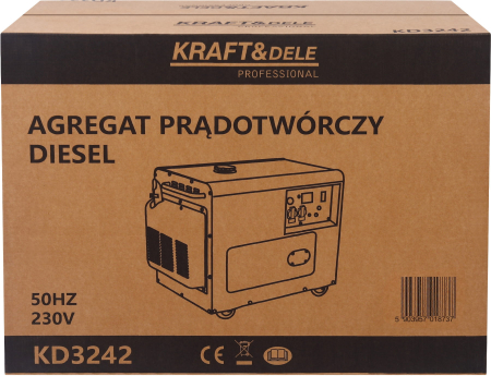 Generator diesel monofazat 7kW cu ATS, 230V, pornire electrica, carcasa insonorizata (KD3242) [28]
