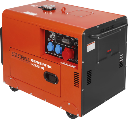Generator diesel trifazat 7kW cu ATS, 230V/400V, pornire electrica, carcasa insonorizata (KD3241) [12]