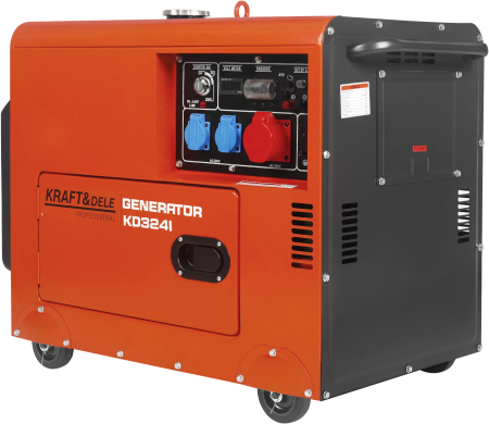 Generator diesel trifazat 7kW cu ATS, 230V/400V, pornire electrica, carcasa insonorizata (KD3241) [13]