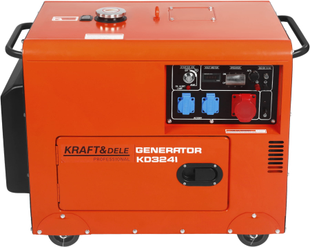 Generator diesel trifazat 7kW cu ATS, 230V/400V, pornire electrica, carcasa insonorizata (KD3241) [4]