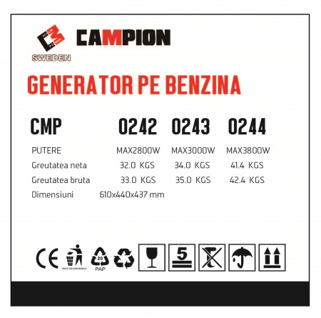 Generator curent 2.8kW motor benzina 7.5CP (CMP0242) [4]
