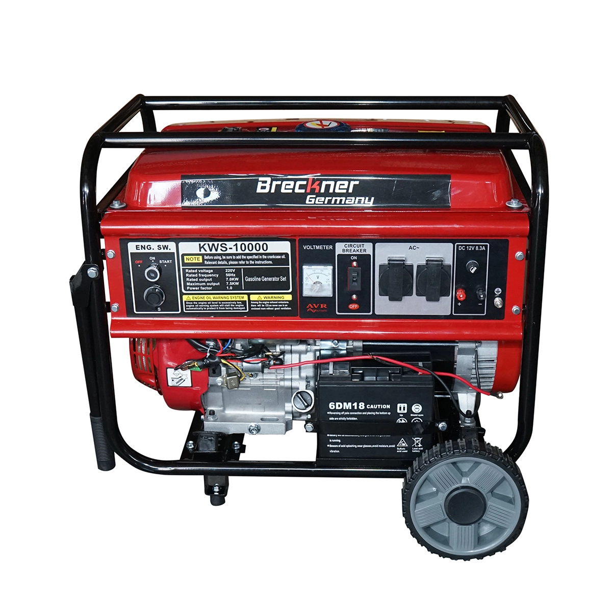 Generator electric cu ATS 7kW/220V, motor pe benzina 18CP, pornire electrica/manuala Breckner Germany DISTW22 (BK76318) [8]