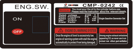Generator curent 2.8kW motor benzina 7.5CP (CMP0242) [5]