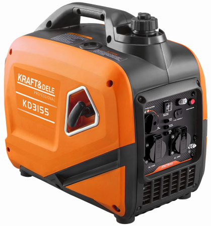 Generatoare / motoare benzina - Generator inverter 2.6kW 230V portabil, tensiune stabila pentru electronice, 21kg (KD3155)