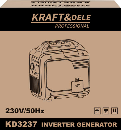 Generator inverter invertor benzina 2,7kW 230V motor 4 timpi racit cu aer (KD3237) [10]