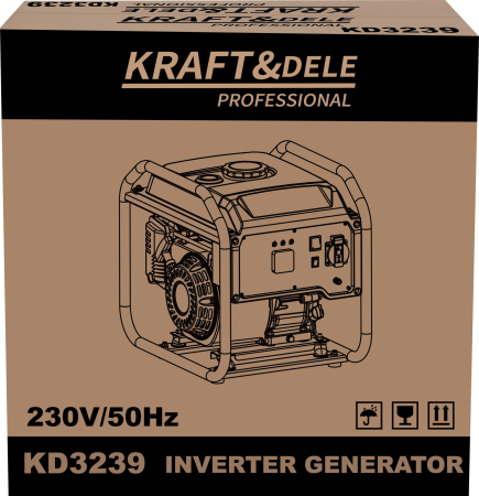 Generator inverter invertor benzina 4.5 kW 230V 4 timpi racit cu aer (KD3239) [13]