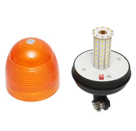 Girofar LED 12-24V, 60 LED-uri, 3 functii, IP65, cu suport tip picior (DISMH05) [2]