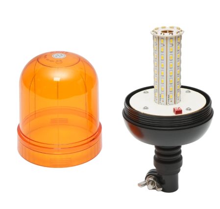 Girofar LED 12-24V, 80 LED-uri, 3 functii, IP65, cu suport tip picior (DISMH09) [2]