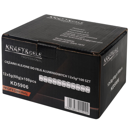 Greutati adezive echilibrat jante din aluminiu 12x5g 100 bucăți (KD5906) [6]