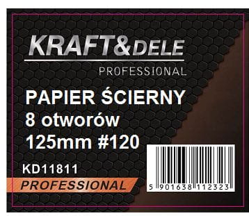 Hârtie abrazivă 50 buc. Disc cu velcro P120 de 125 mm (KD11811) [1]