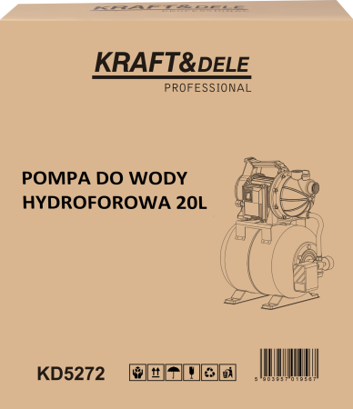 Hidrofor pompa apa cu vas expansiune 20L 1200W debit 3400 l h pentru irigatii gradina (KD5272) [1]