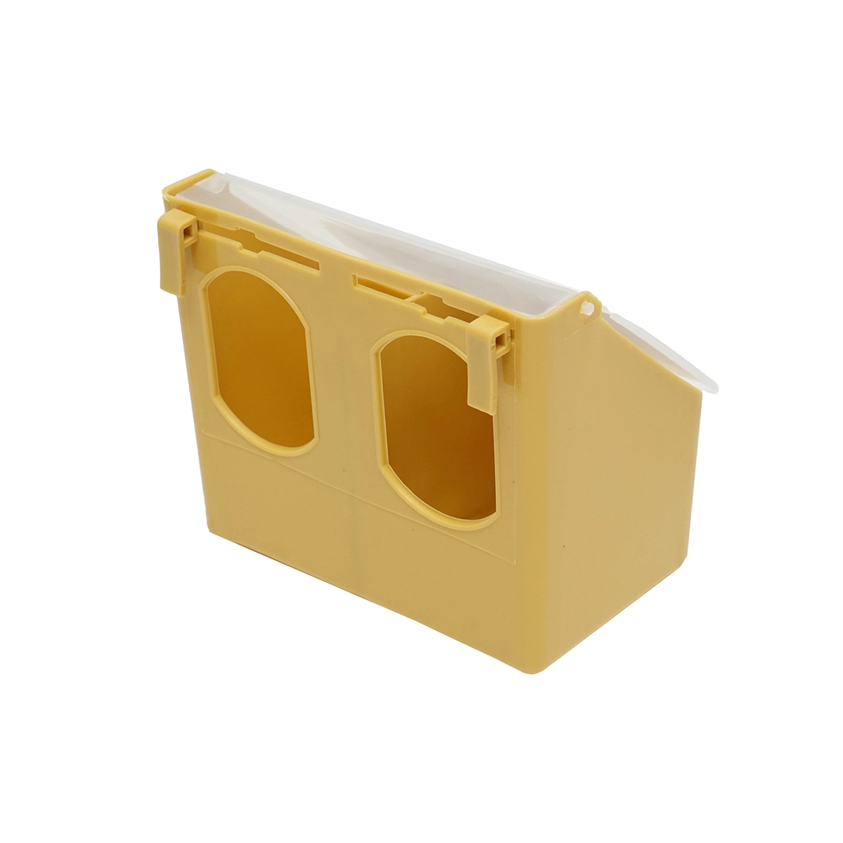 Hranitoare/adapatoare - Hranitoare porumbei din plastic rabatabila, 2 compartimente 16x9x14cm (DISKL36)