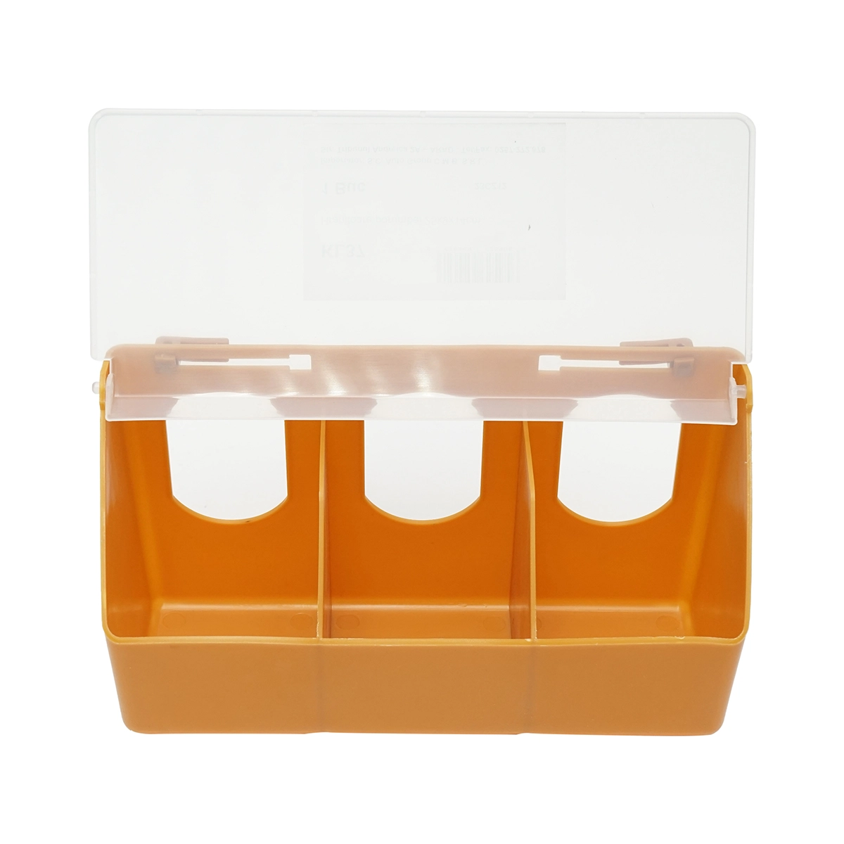 Hranitoare porumbei din plastic rabatabila, 3 compartimente 25x9x14cm (DISKL37) [2]