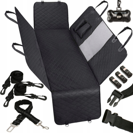 Diverse accesorii auto - Husa auto protectie caini tip tarc, bancheta spate, impermeabila+accesorii (M90175)