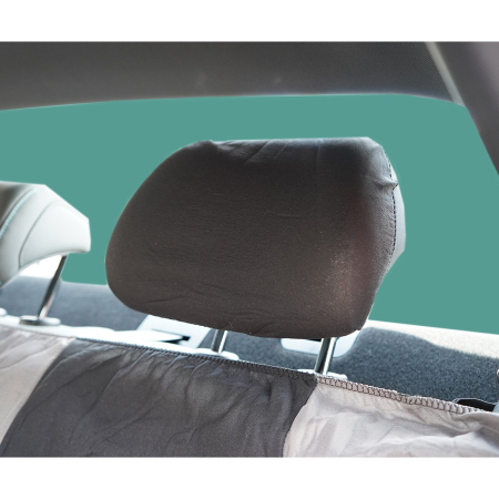Huse auto universale pentru scaune, 8 piese, gri-negru, material textil (DISVF48) [8]