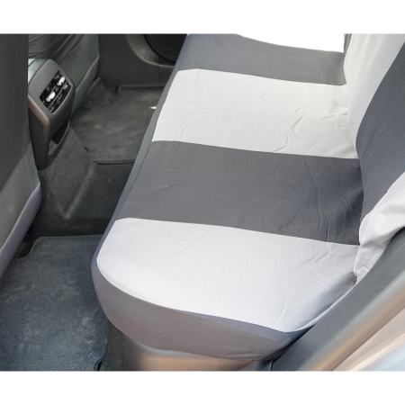Huse auto universale pentru scaune, 8 piese, gri-negru, material textil (DISVF48) [7]