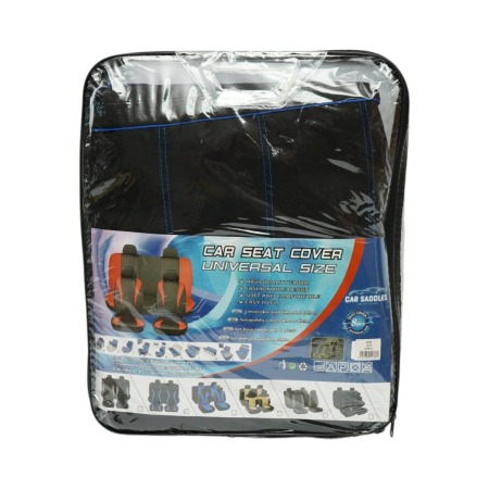 Huse scaune auto universale 8 piese, negru-albastru, material textil (DISVF51) [9]
