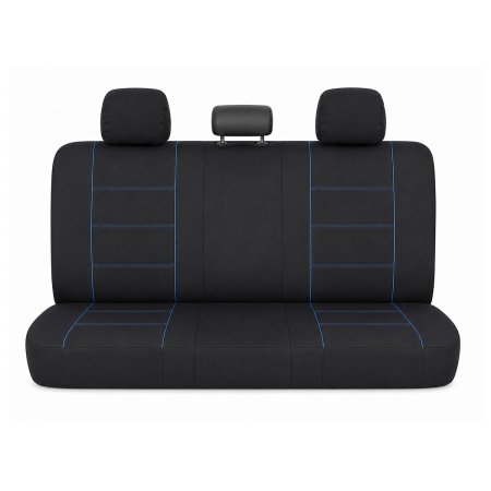 Huse scaune auto universale 8 piese, negru-albastru, material textil (DISVF51) [2]