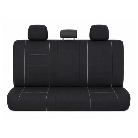 Huse scaune auto universale 8 piese, negru-gri, material textil (DISVF52) [2]