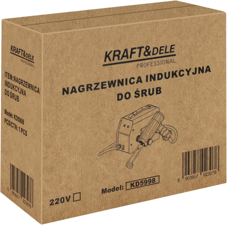 Incalzitor cu inductie pentru suruburi 1700W, cu 4 bobine si valiza (KD5998) [17]