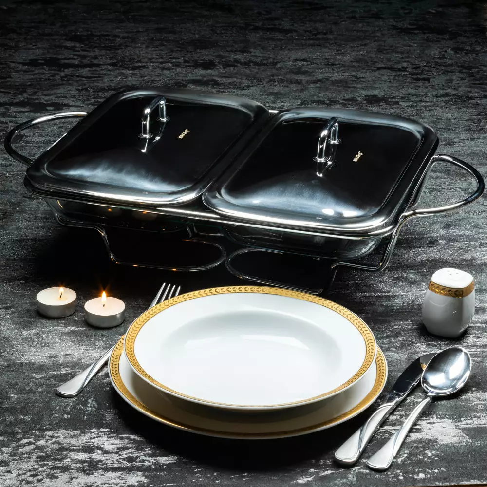 Incalzitor de alimente dublu sticla-otel 2x1.5l (KH-1412) [1]