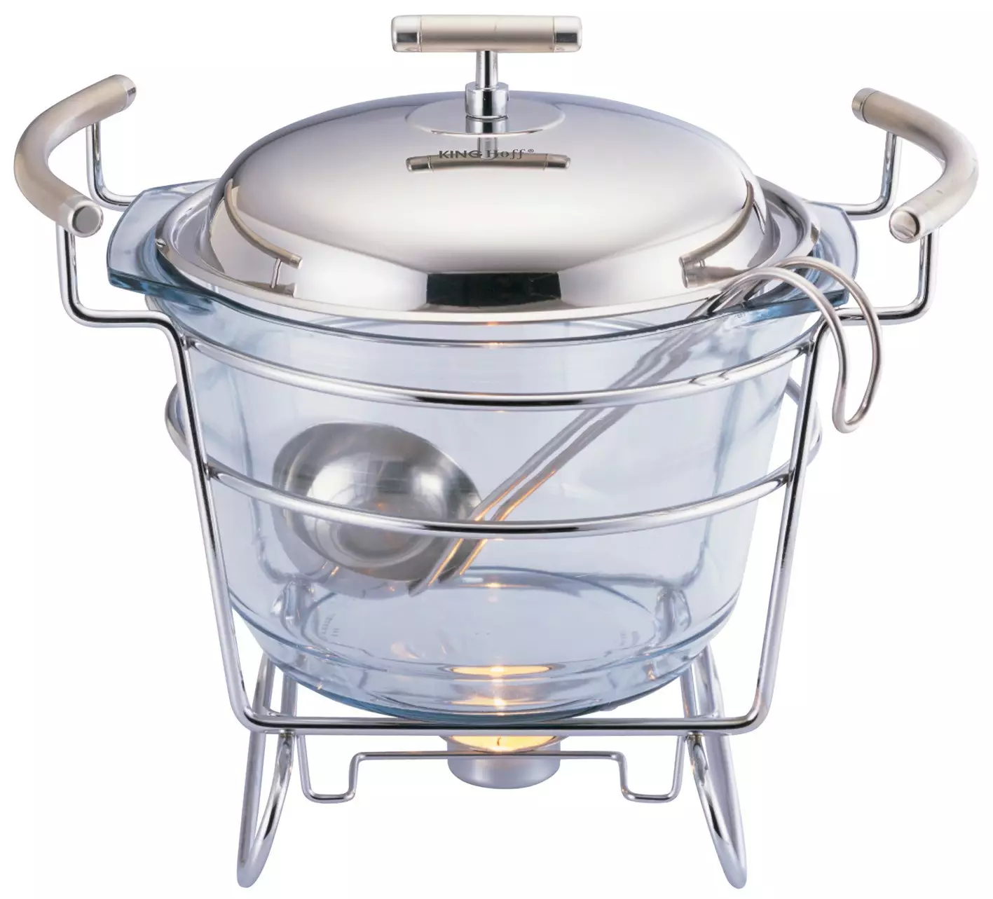 Tavi si platouri pentru servire - Incalzitor de alimente sticla-otel 4l (KH-1417)