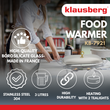Incalzitor de alimente sticla si suport otel inoxidabil 3l (KB-7921) [9]