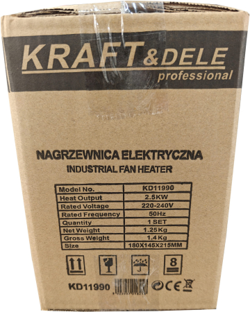 Incalzitor electric aeroterma 2.5kw 2500w 3 viteze monofazic monofazat (KD11990) [8]