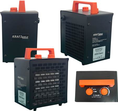 Incalzitoare arzatoare electrice / gaz / combustibil - Incalzitor electric aeroterma 2.5kw 2500w 3 viteze monofazic monofazat (KD11990)